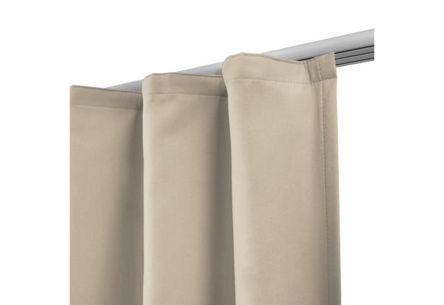 Beautissu Amelie TK Vorhang mit Kräuselband 140x245cm Creme 2tlg