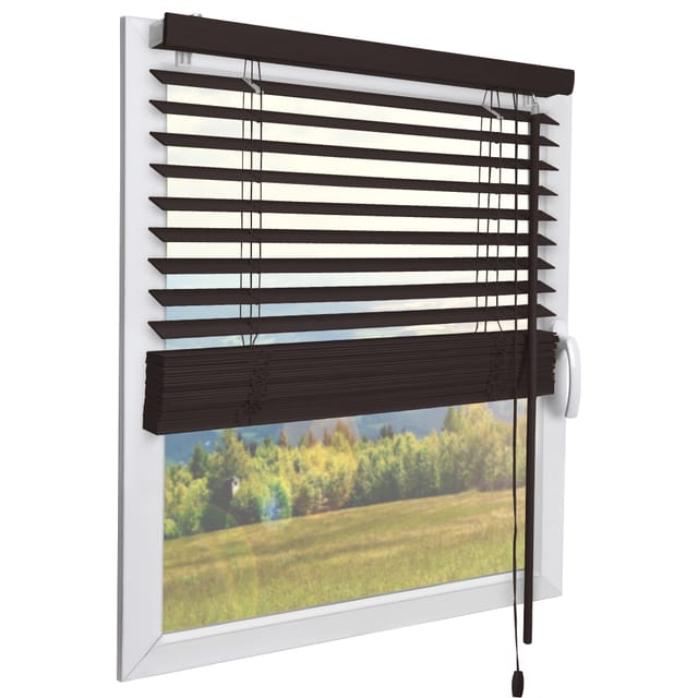 Sol Royal SolDecor JH3 Holzjalousie B90xH250 cm Dunkelbraun