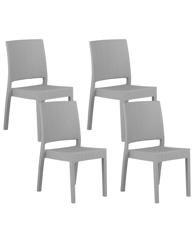 Beliani Gartenstuhl Grau 47x60x89