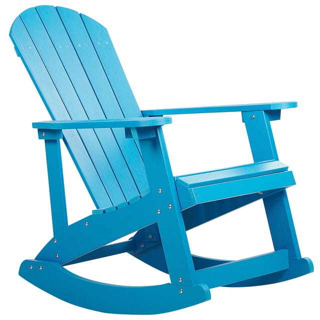 Beliani Schaukelstuhl Blau 94x76x100