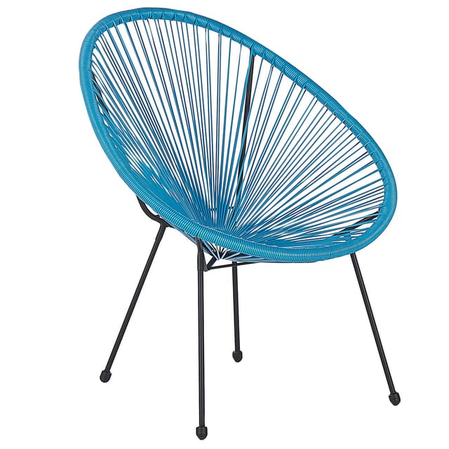 Beliani Cocktailsessel Blau Schwarz 90x70x87