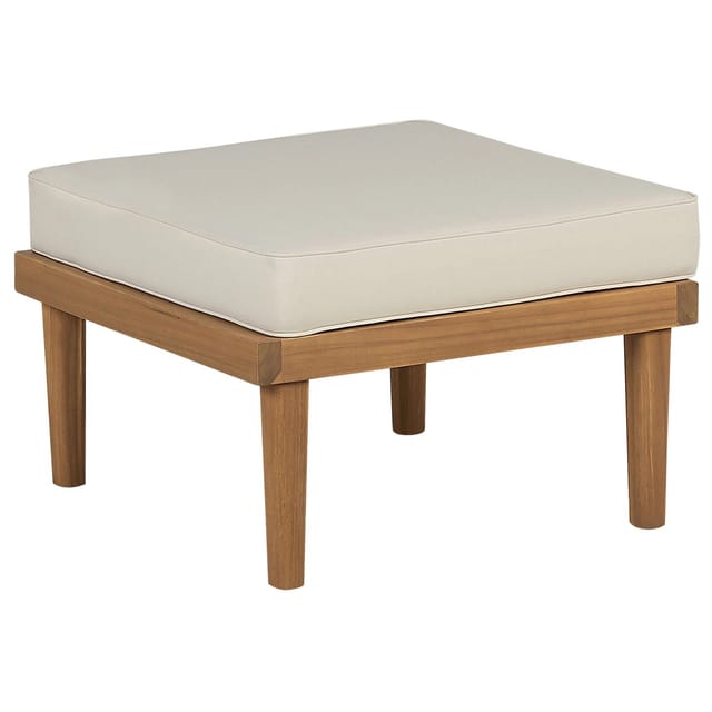 Beliani Gartenstuhl Heller Holzfarbton Beige 57x57x39