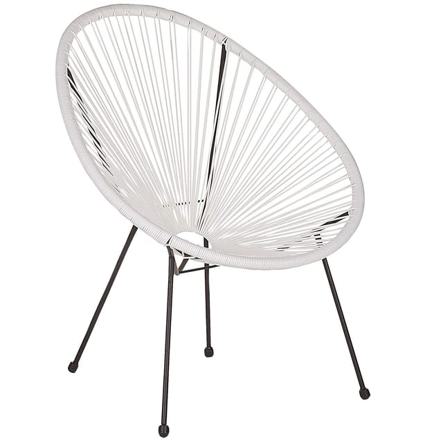 Beliani Cocktailsessel Weiss Schwarz 90x70x87