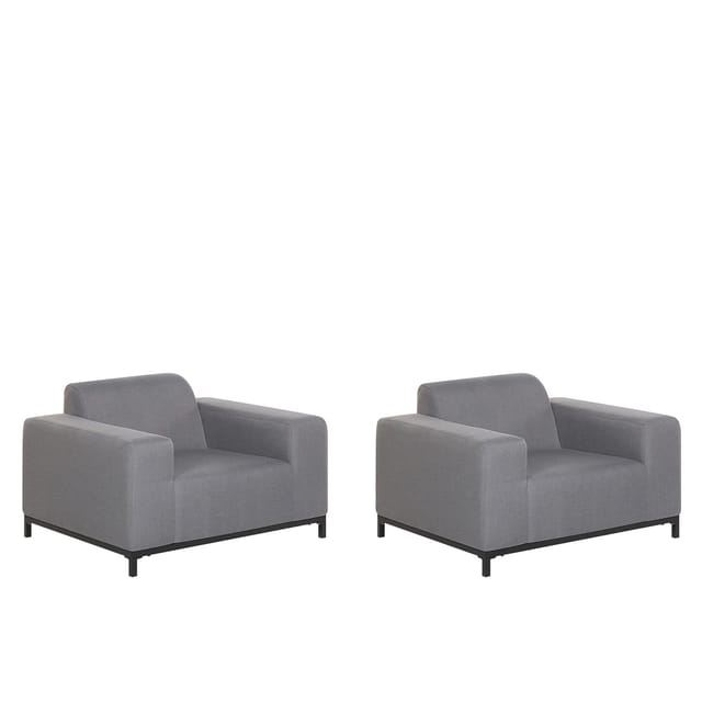 Beliani Sessel Grau Schwarz 84x105x68