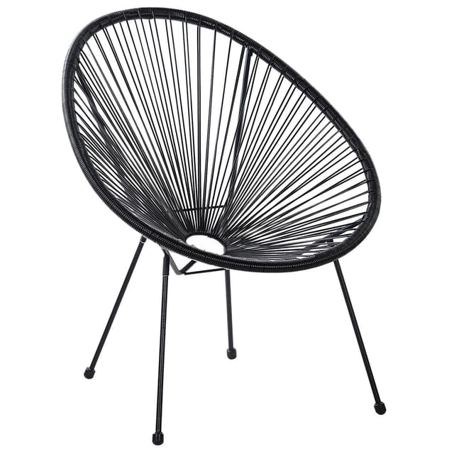 Beliani Cocktailsessel Schwarz 90x70x87