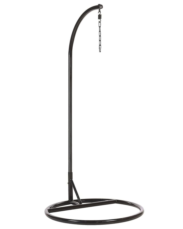 Beliani Hängesessel Schwarz 97x97x199