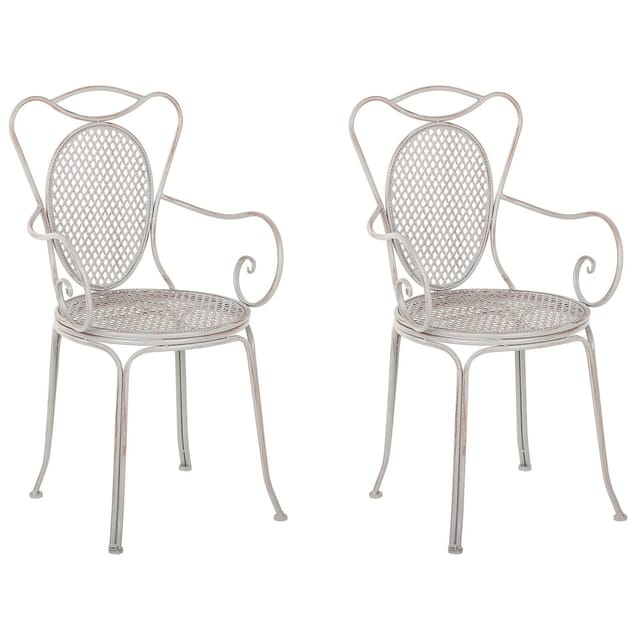 Beliani Gartenstuhl Grau 43x42x94