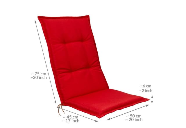 Beautissu Base HL Hochlehner 120x50x6cm Rot