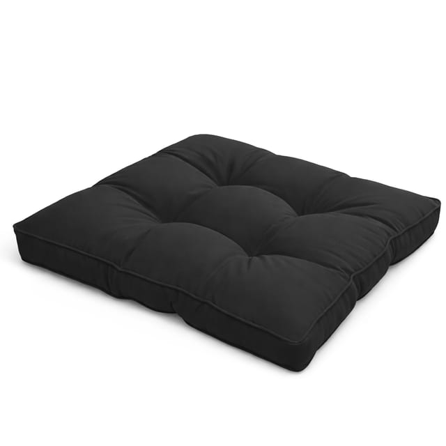 Beautissu Flair Loungekissen Outdoor Sitz 70x70x10cm Graphitgrau