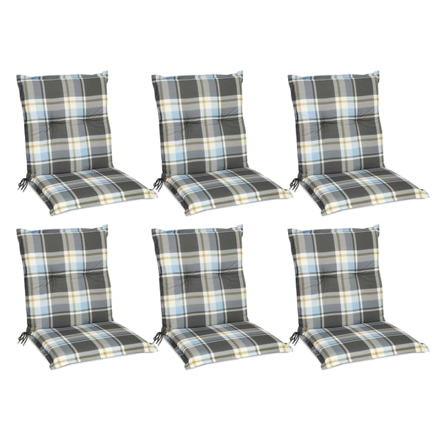 Beautissu Sunny BK Niederlehner 100x50x6cm Blau Kariert 6tlg
