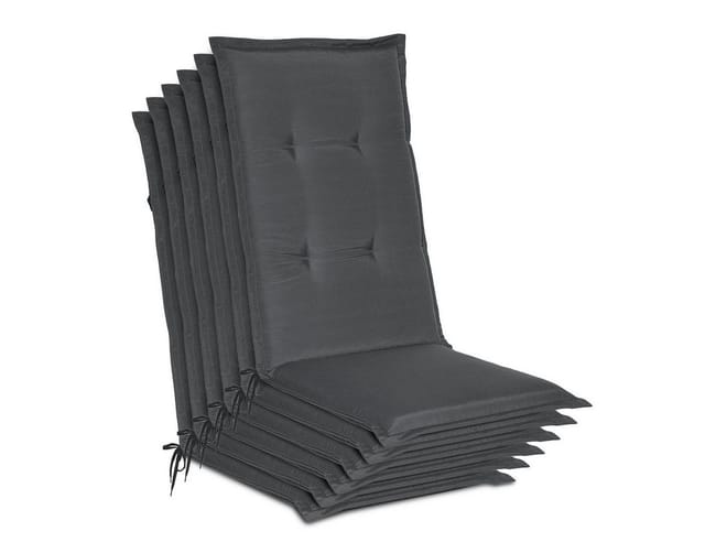 Beautissu Loft HL Hochlehner 120x50x6cm Graphitgrau 6tlg