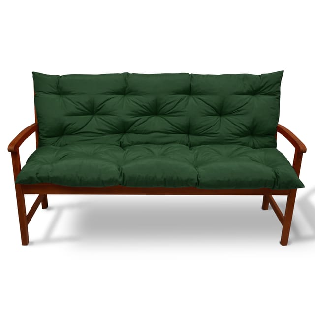 Beautissu Flair BR Bankauflage 180x50cm Dunkelgrün