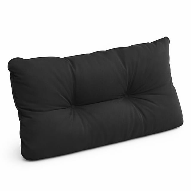 Beautissu Flair Loungekissen Outdoor Rücken 70x40x12cm Graphitgrau