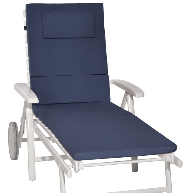 Beautissu Loft RL Rollliegenauflage 200x60x5cm Dunkelblau