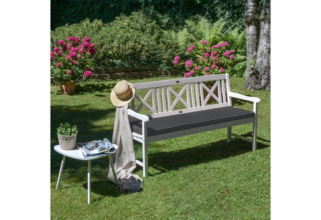 Beautissu Base BK Bankauflage 100x48x5cm Graphitgrau