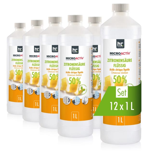 Höfer Chemie Microactiv Zitronensäure 50% Flüssig 12 x 1l