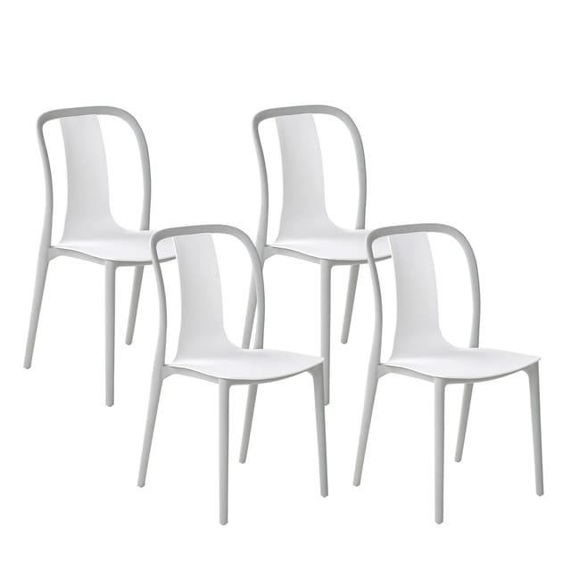 Beliani Esszimmerstuhl Grau Weiss 49x42x89