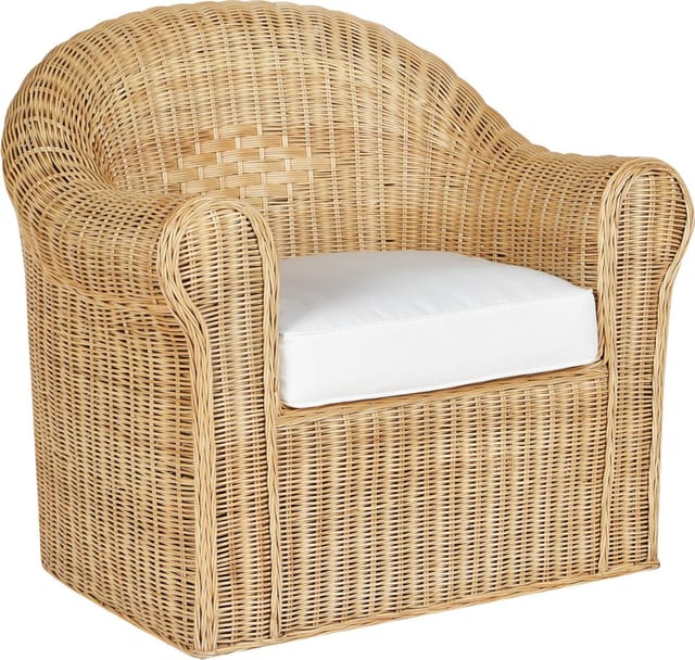 Beliani Sessel Naturfarben Weiss 75x90x82