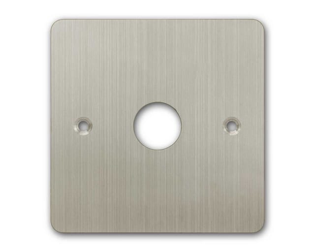 Blanko Klingelblende Edelstahl 86 x 86 mm