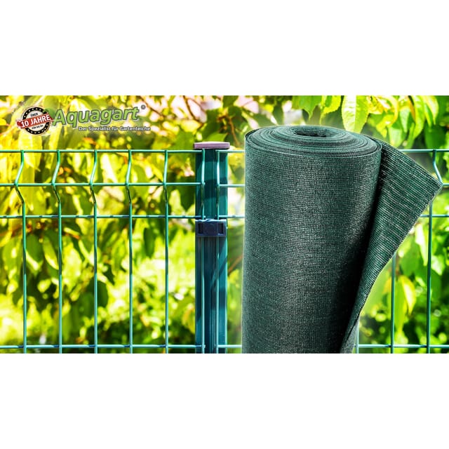 Aquagart 6m Schattiernetz Zaunblende Tennisblende Windschutznetz Sichtschutzzaun 150g 2m Breit