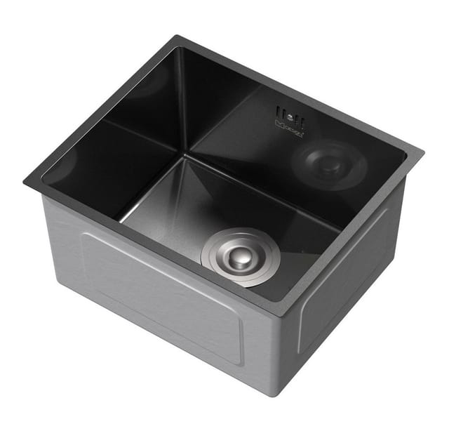 ML-Design Spülbecken Edelstahl 34x40 cm Anthrazit Eckig 1 Becken mit Siphon