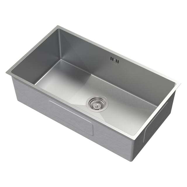 ML-Design XXL Spülbecken Edelstahl 70x40 cm Rechteckig 1 Becken mit Siphon