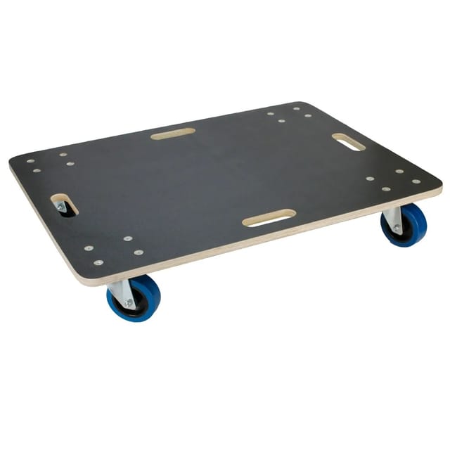 ECD Germany Transportroller 60 x 80 cm Rollbrett Siebdruckplatte PP-Räder