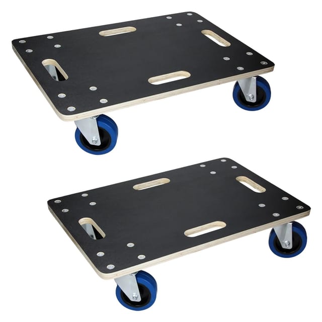 ECD Germany 2Er Set Transportroller 40x60cm bis 800kg Siebdruckplatte Rollbrett