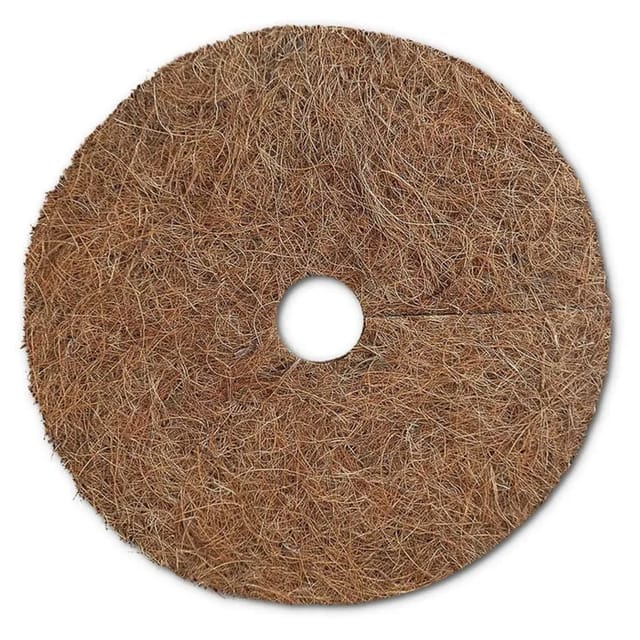 KARAT Mulchscheiben Kokos Pflanzenschutzmatte Winterschutz Kokosfaser 5er-Set Ø 15 cm
