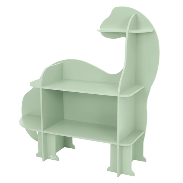 Joyz Kinderregal 3 Ebenen Dinosaurier aus Holz mit Offenen Regalen 110x31x110 cm