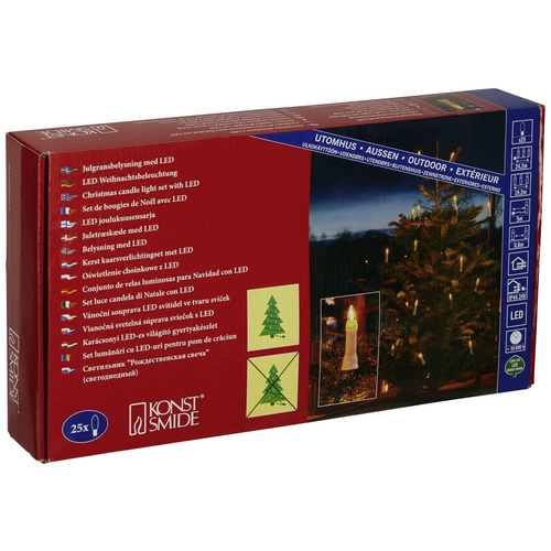 Konstsmide LED-Weihnachtsbaumkette, warmweiß, Netzbetrieb, Kabellänge: 5 m - gruen Bild 2