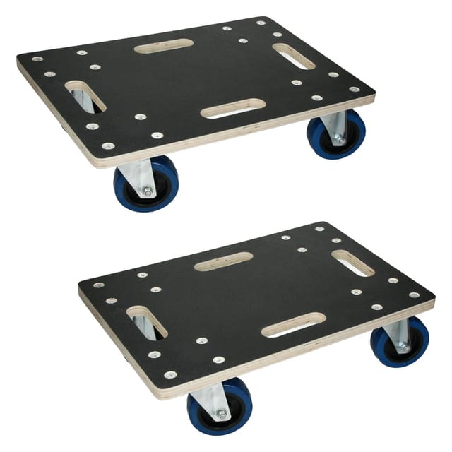 ECD Germany 2Er Set Transportroller 35x50 cm bis 800kg Siebdruckplatte Rollbrett