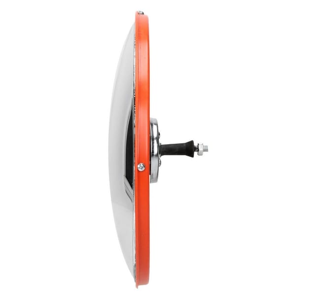 ECD Germany Verkehrsspiegel 30 cm mit Schwenkbare Halterung Konvexspiegel Rot