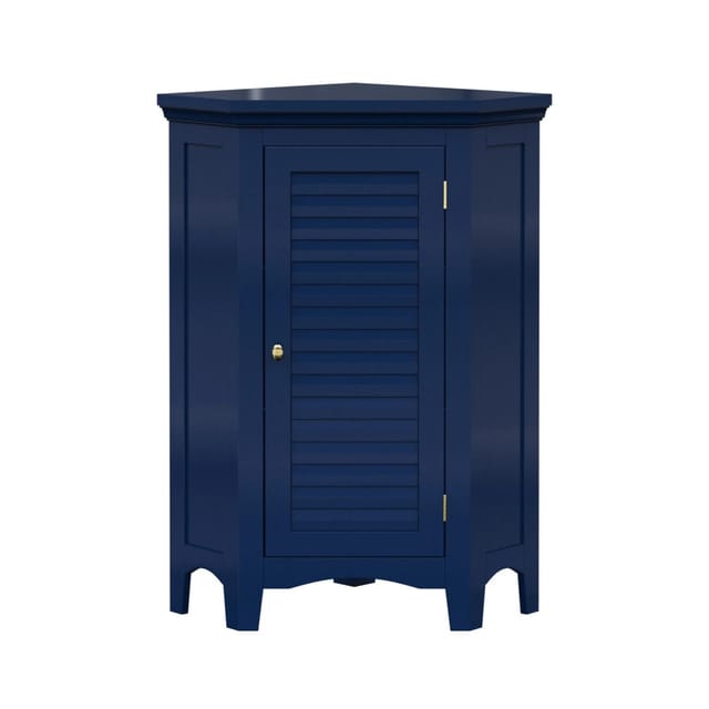 Teamson Home Eckschrank Freistehend Navy Glancy Lamellentür