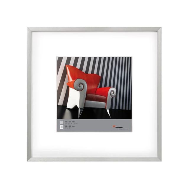 walther design Chair Aluminium Bilderrahmen Silber 20x20 cm AJ220S