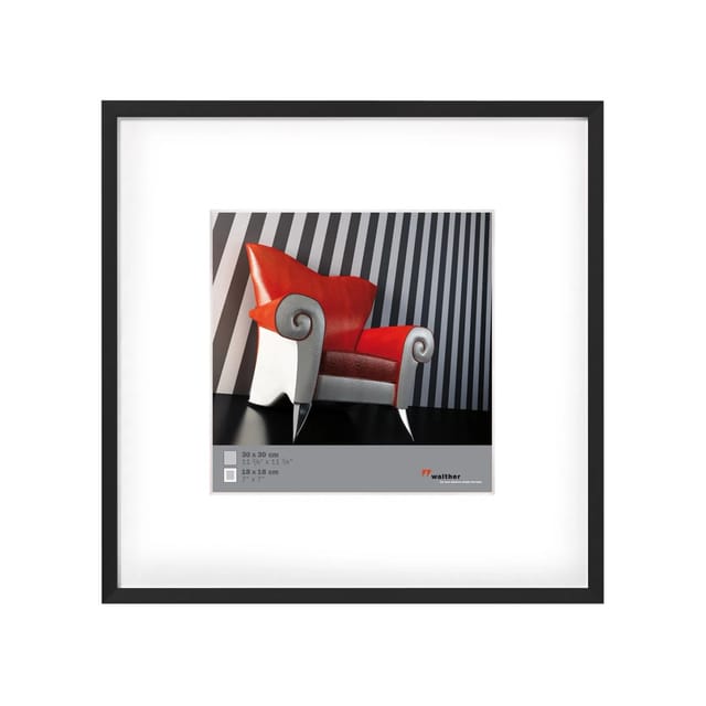 walther design Chair Aluminium Bilderrahmen Schwarz 20x20 cm AJ220B