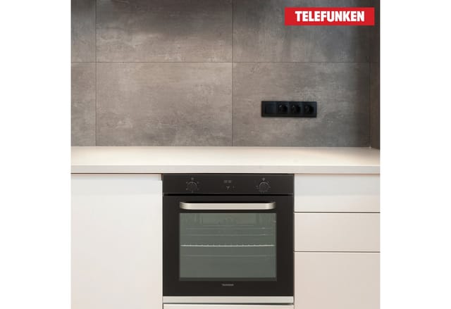 Telefunken Einbaubackofen Ofen Autark mit 73 Liter 60 cm 5 Betriebsarten B-OV-75-A-I