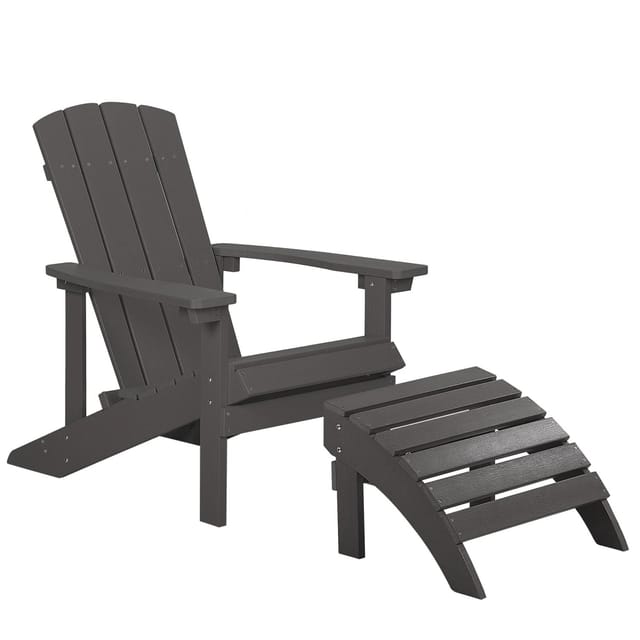 Beliani Gartenstuhl Grau 88 x75 x88