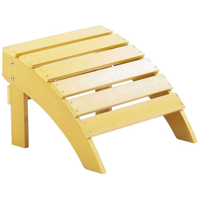 Beliani Fußhocker Gelb 43x50x34