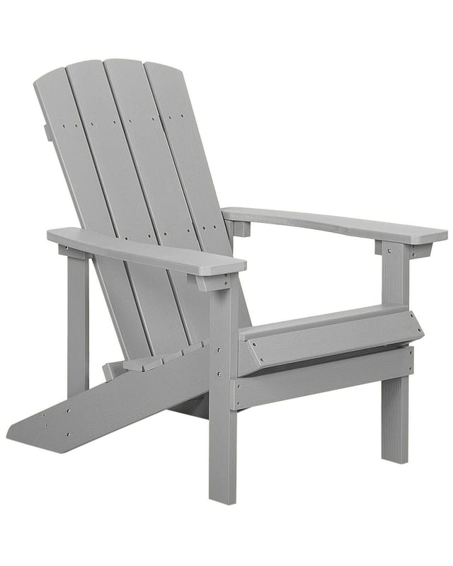 Beliani Gartenstuhl Grau 88x75x88