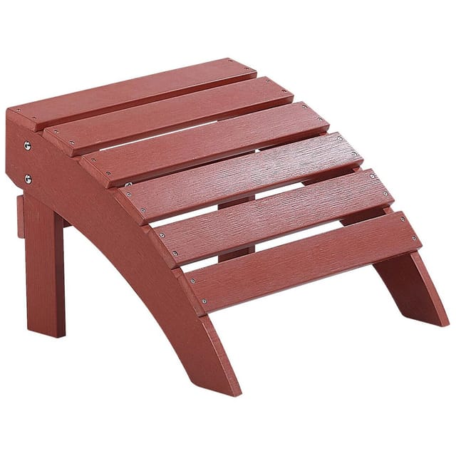 Beliani Fußhocker Rot 43x50x34