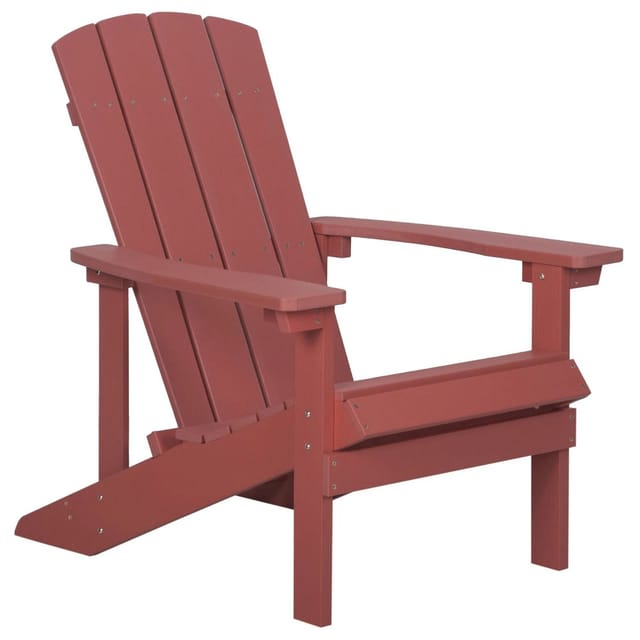 Beliani Gartenstuhl Rot 88x75x88