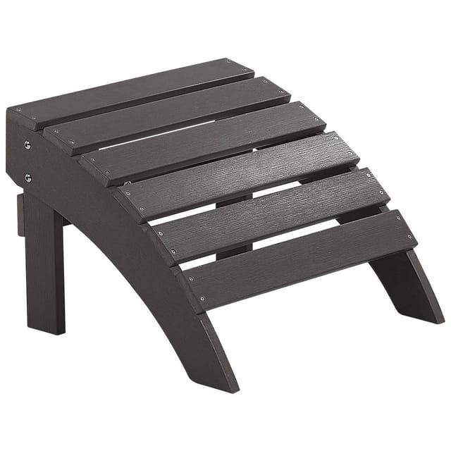 Beliani Fußhocker Grau 43x50x34