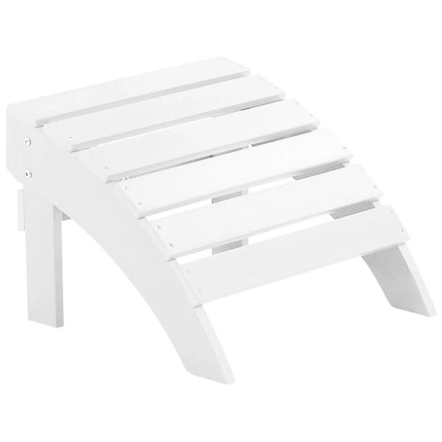 Beliani Fußhocker Weiss 43x50x34