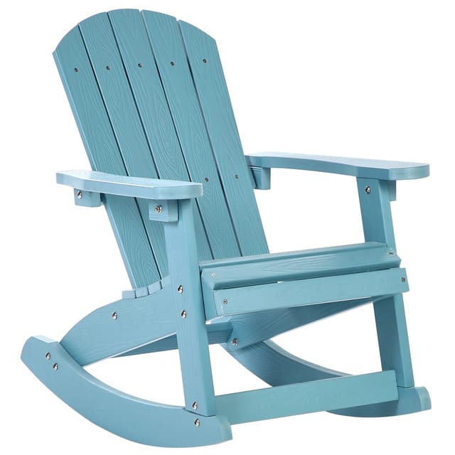 Beliani Schaukelstuhl Blau 68x52x67