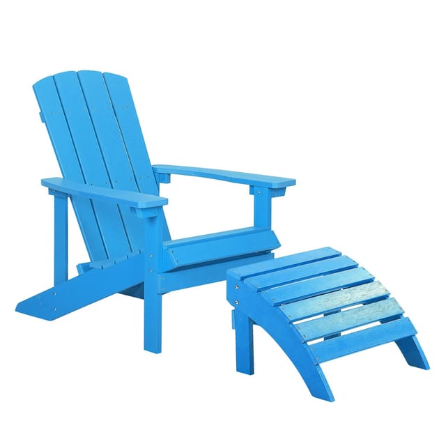 Beliani Gartenstuhl Blau 88 x75 x88