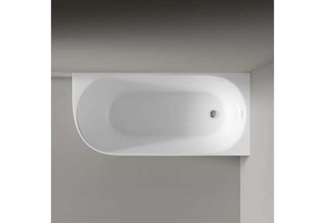 Bernstein - Raumsparbadewanne Nora Corner Acryl Weiß 170x80cm Einbau Rechts