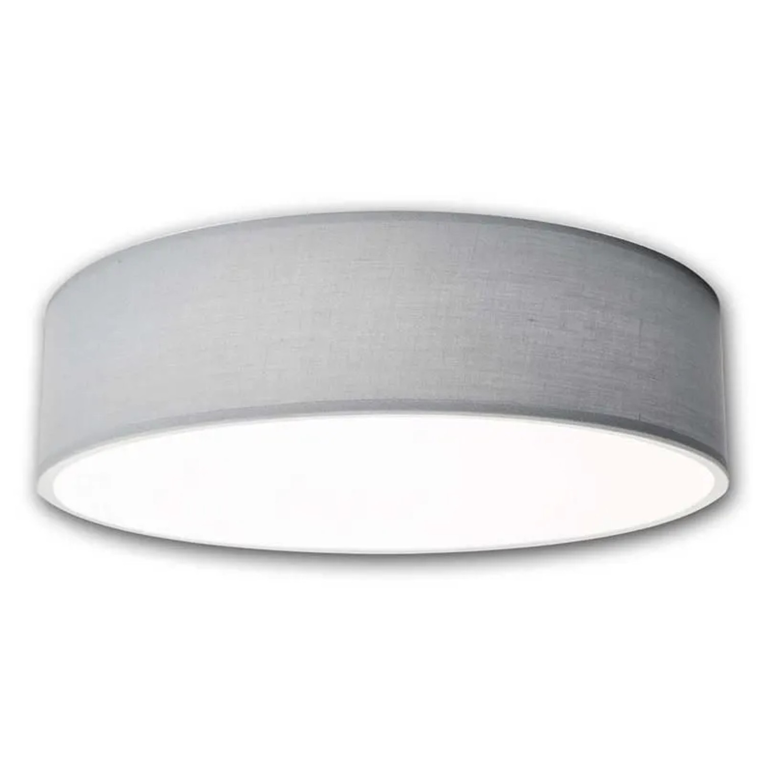 Einlicht Deckenleuchte FABRIC Stoff Blaugrau Ø38cm 2x E27