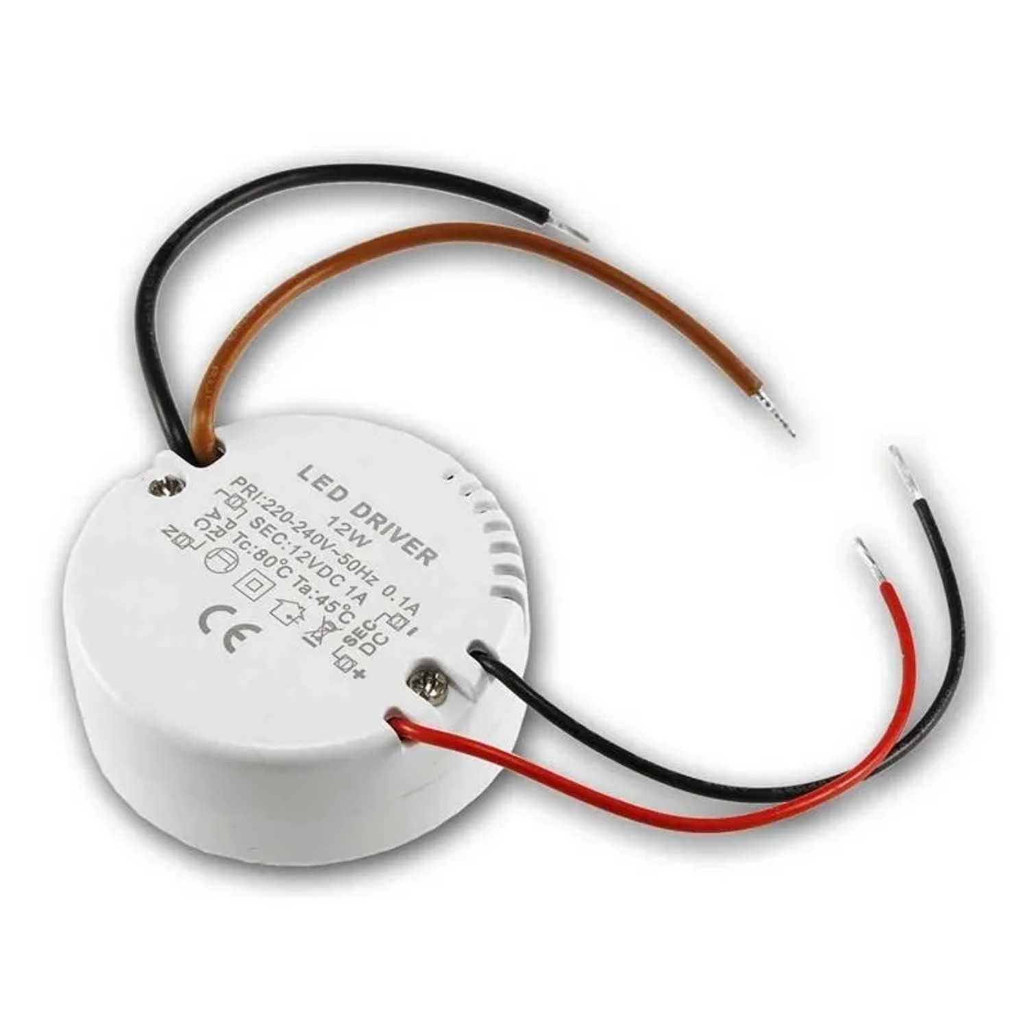 world-trading-net 12W LED Transformator RUND maximal 1A 12V DC Trafo
