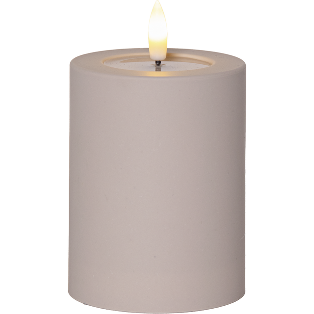 Star Trading LED Außen-Kerze Flamme Soft 125cm Beige Timer